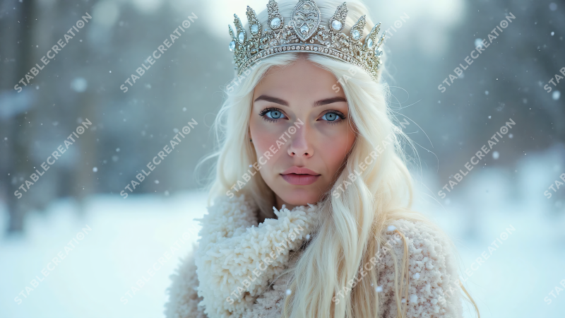 Belle blonde des neiges